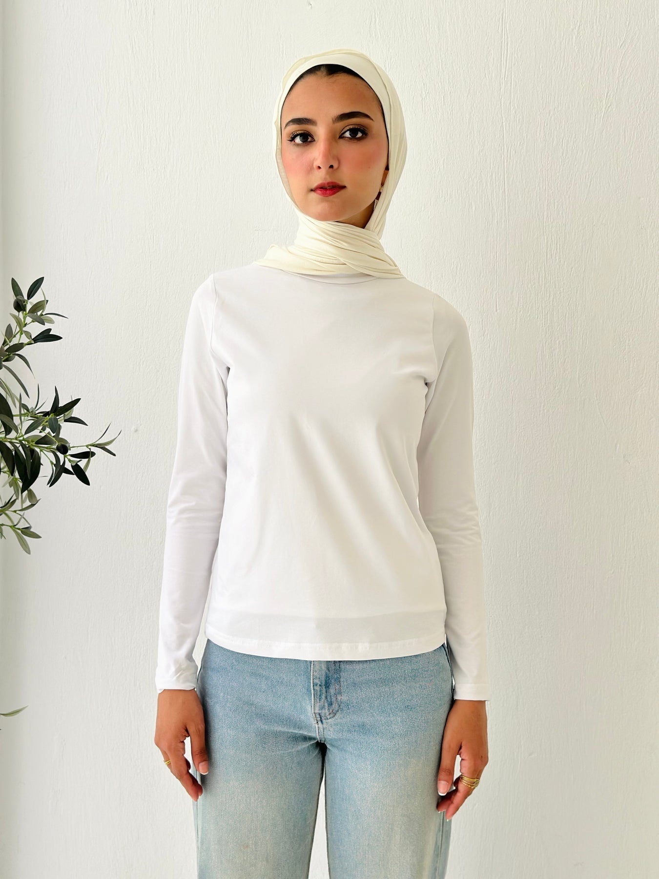 Basic Sleeveless Undershirt White Long