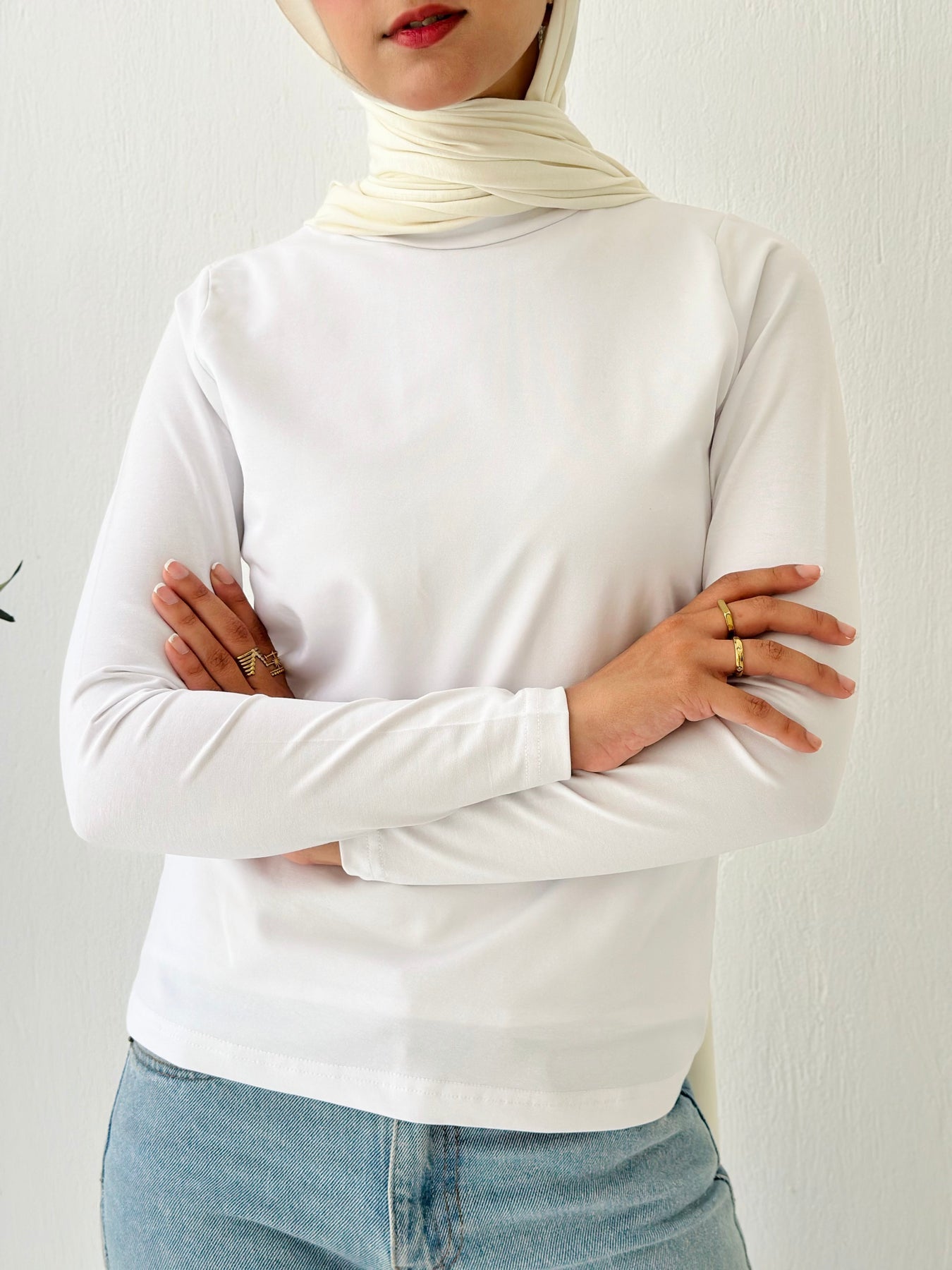 Basic Sleeveless Undershirt White Long