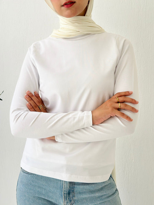 Basic Sleeveless Undershirt White Long